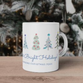 Caneca De Café Árvores de Natal minimalistas escandinavas