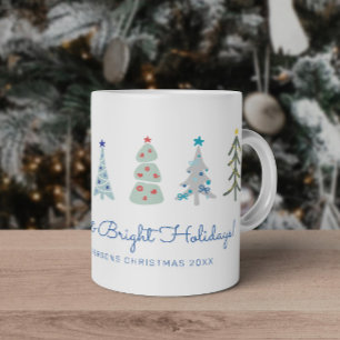 Caneca De Café Árvores de Natal minimalistas escandinavas