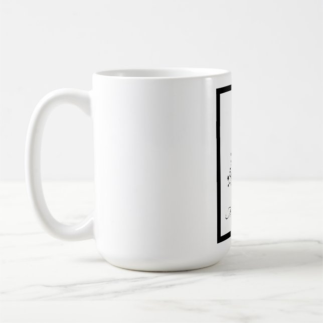 Caneca De Café Árvores de Natal Mínimas Duplas Pretas e Brancas (Esquerda)