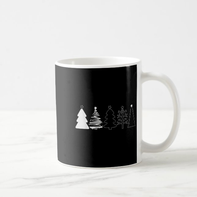 Caneca De Café Árvores de Natal Rústicas Floresta de Inverno Mini (Direita)