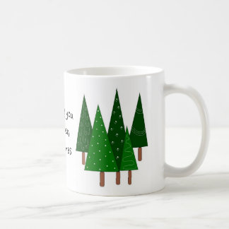 Caneca De Café Árvores de Natal Verdes