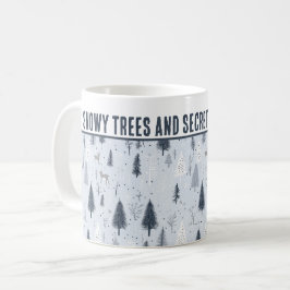 Caneca De Café Árvores de Neve Personalizadas e Reuniões Secretas