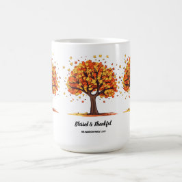 Caneca De Café Árvores de Outono Dourado Boas Vindas de Ação de G