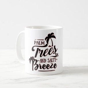 CANECA DE CAFÉ ÁRVORES DE PALM E BREZA DE SALGAS - AMANTE DE PRA