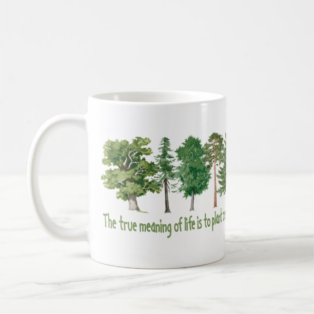 Caneca De Café Árvores de Plantas - Tree Lover, Hugger (Esquerda)