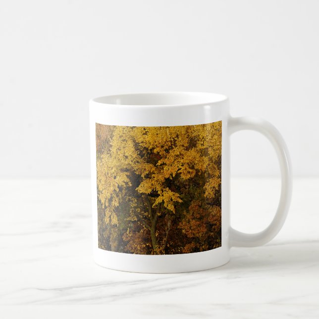 Caneca De Café Árvores do outono Douradas (Direita)