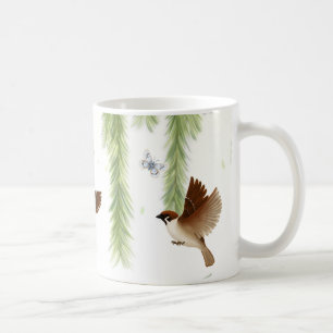 Caneca De Café Árvores japonesas partem sob um guisado chorando