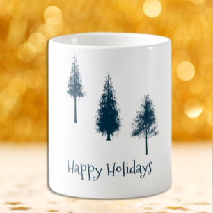 Caneca De Café Árvores marinhos de inverno