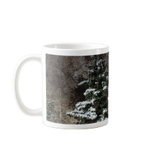 Árvores Noturnas pacíficas de inverno Mug de Café