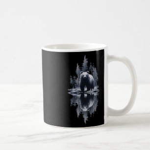 Caneca De Café Árvores Refletem Ursos Naturais Externos