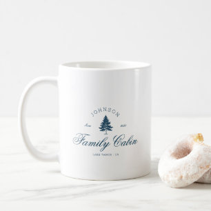 Caneca De Café Árvores Rústicas Modernas Cabine Família Tripulaçã