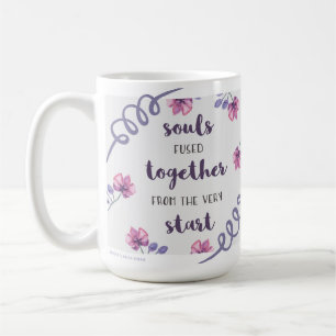Caneca De Café as almas se fundiram desde o início
