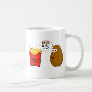 Caneca De Café As batatas fritas da batata são que você?