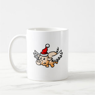 Caneca De Café As belas asas do porco de Natal