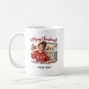 Caneca De Café As calorias do Natal podem esperar até janeiro!