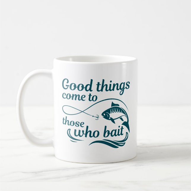 Caneca De Café As Coisas Boas Vêm Para Aqueles Que Baiam (Esquerda)