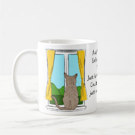 Caneca De Café As Costas de um Gato