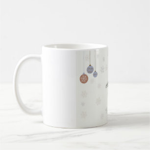 Caneca De Café As decorações de Ano Novo são moles e brancas