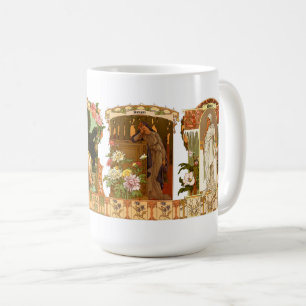 Caneca De Café As Estações Art Nouveau por Sonrel.