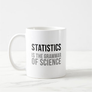Caneca De Café As estatísticas são a gramática da ciência