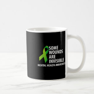 Caneca De Café As Feridas São Mês Invisível De Sensibilização Par