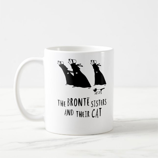 Caneca De Café As irmãs de Bronte e seu gato (Esquerda)