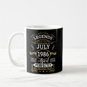 Caneca De Café As Legendas Foram Nasceres Em Julho De 1986 37º An