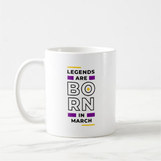 Caneca De Café As lendas estão a nascer em março