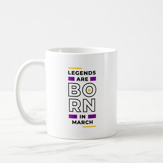 Caneca De Café As lendas estão a nascer em março (Esquerda)