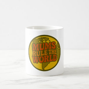 Caneca De Café As Mães Regem o Mundo Globo Retro