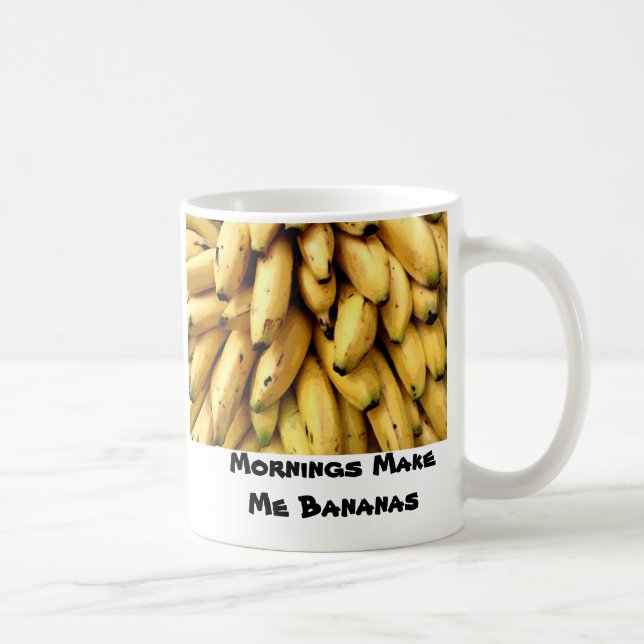 Caneca De Café As manhãs fazem-me bananas (Direita)