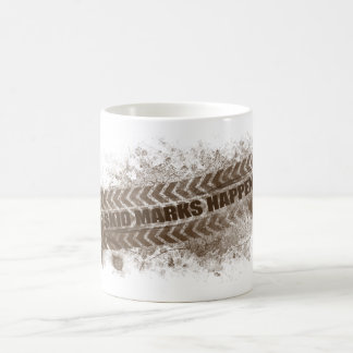 Caneca De Café As marcas de patim acontecem