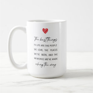 Caneca De Café As Melhores Coisas da Vida   Festivo de Coração 