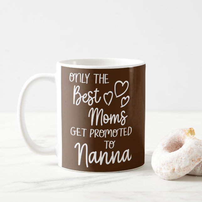 Caneca De Café As melhores Mães são promovidas a Nanna para o Esp (Com Donut)