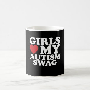 Caneca De Café As Meninas Amam Meu Estilo Autista de Conscientiza