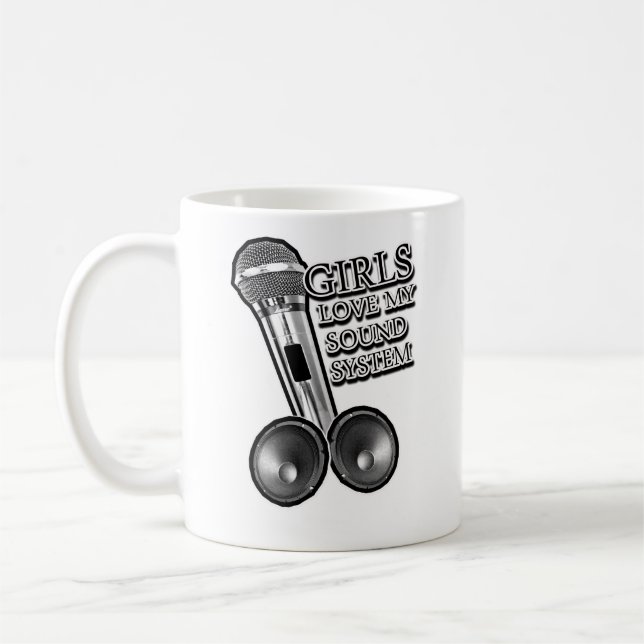 Caneca De Café As meninas amam meu SISTEMA DE SOM (Esquerda)