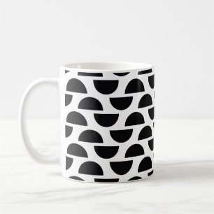Caneca De Café As metades negras do círculo criam uma simples par