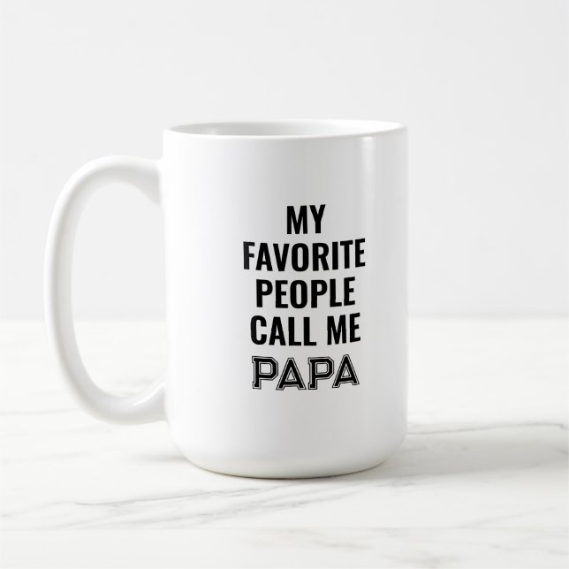 Caneca De Café As Minhas Pessoas Favoritas Chamam-Me Papa Mug (Esquerda)