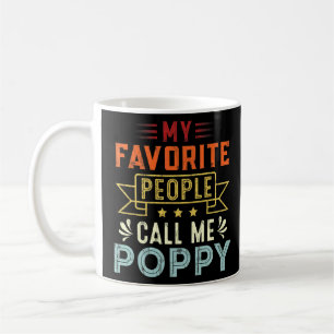 Caneca De Café As minhas Pessoas favoritas chamam-me Poppy Retro 