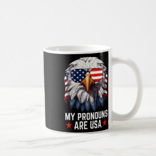 Caneca De Café As Minhas Pronunciantes São Usa Águia Engraçada 4 
