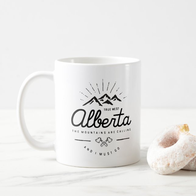 Caneca De Café As Montanhas Alberta estão chamando de "Eu Preciso (Com Donut)