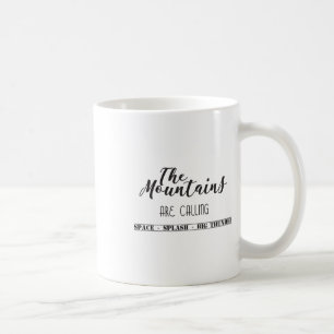 Caneca De Café As Montanhas Estão Chamando Espaço Splash Grande T