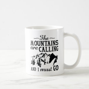 Caneca De Café As Montanhas Estão Ligando