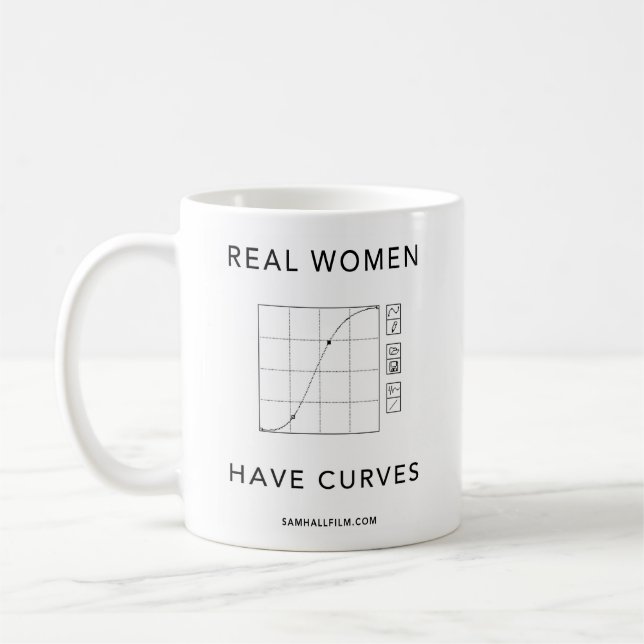 Caneca De Café As mulheres reais têm curvas (Esquerda)