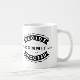 Caneca De Café As palavras inspiradas decidem cometem sucedem