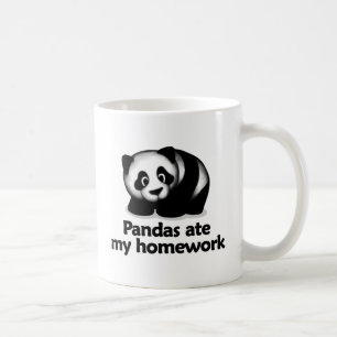 Caneca De Café As pandas comeram meus trabalhos de casa