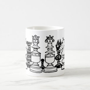 Caneca De Café As Peças de Xadrez