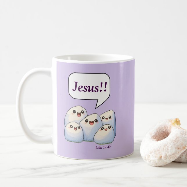 Caneca De Café As Pedras Clamam Seu Nome (Com Donut)