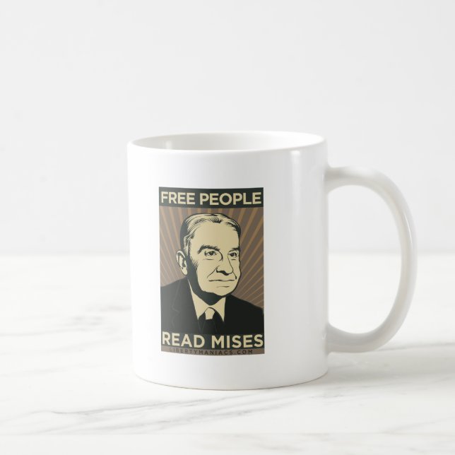 Caneca De Café As pessoas livres leram Mises (Direita)