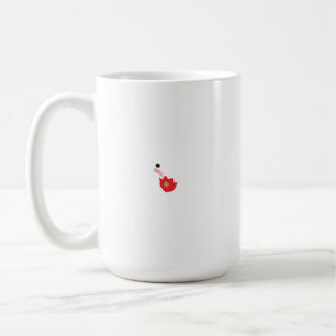 Caneca De Café As pétalas vermelhas de gerânio estão representada